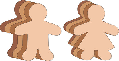 SHAPES ETC.  Kid Shape Set Multicultural Large Cut-Outs- 5.5”