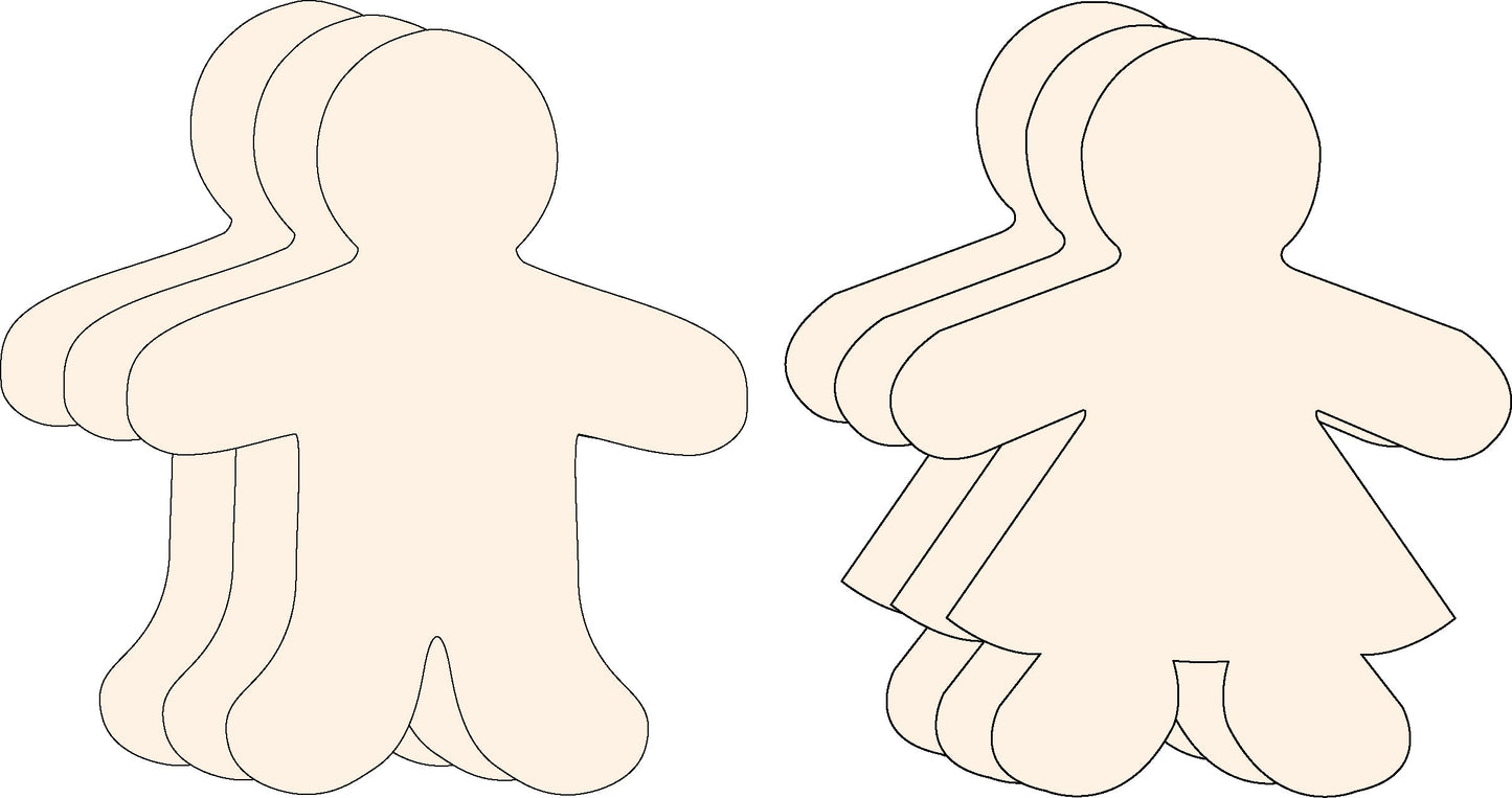 SHAPES ETC.  Kid Shape Set Single Color Large Cut-Outs- 5.5”