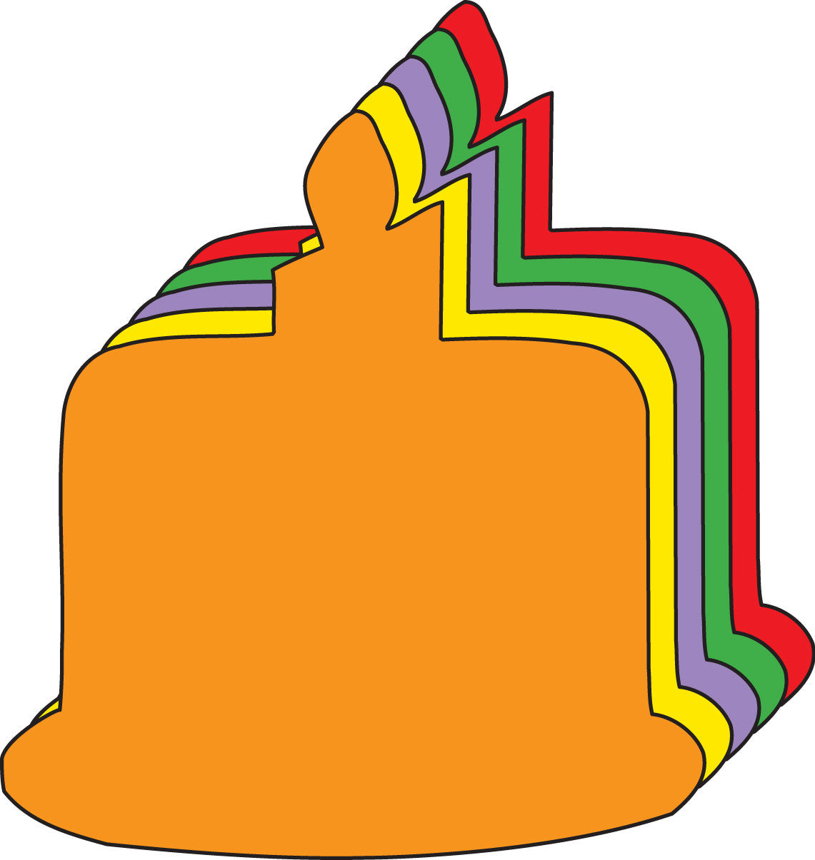 SHAPES ETC. Birthday Cake Assorted Color Creative Cut-Outs- 5.5"