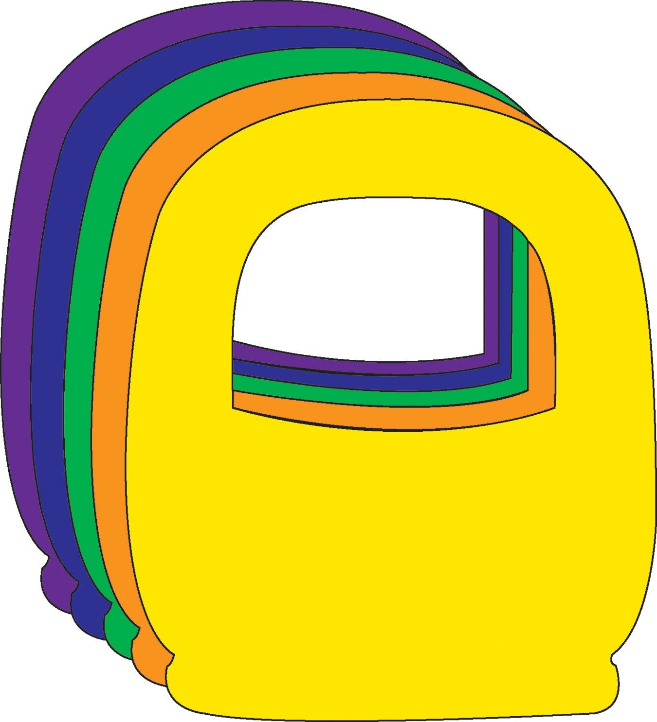 SHAPES ETC. Large Assorted Color Creative Foam Cut-Outs - Basket