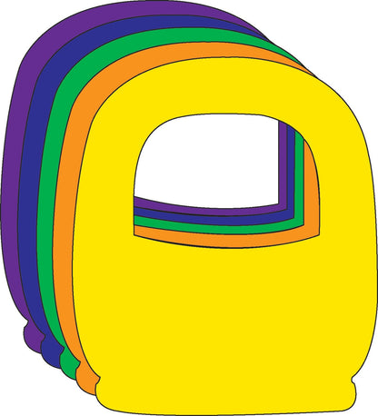 SHAPES ETC. Large Assorted Color Creative Foam Cut-Outs - Basket