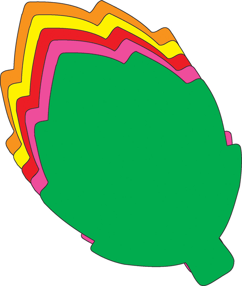 SHAPES ETC. Large Assorted Color Creative Foam Cut-Outs - Leaf