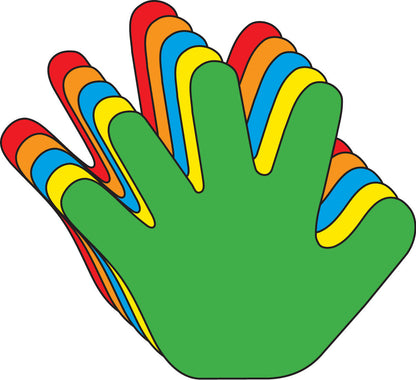 SHAPES ETC. Hand Assorted Color Creative Cut-Outs, 5.5"