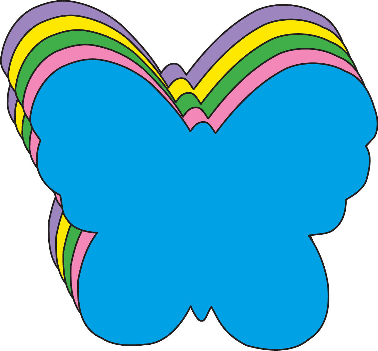 SHAPES ETC. Large Assorted Color Creative Foam Cut-Outs - Butterfly