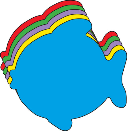 SHAPES ETC. Fish Foam Assorted Color Creative Cut-Outs- 5.5"