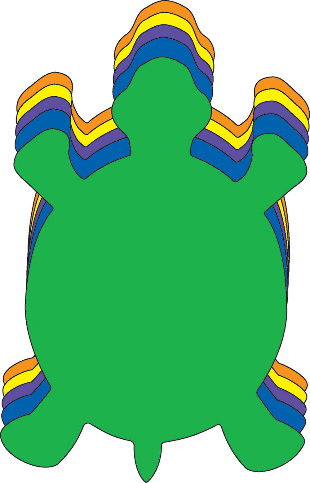 SHAPES ETC. Turtle Assorted Color Creative Cut-Outs- 5.5"