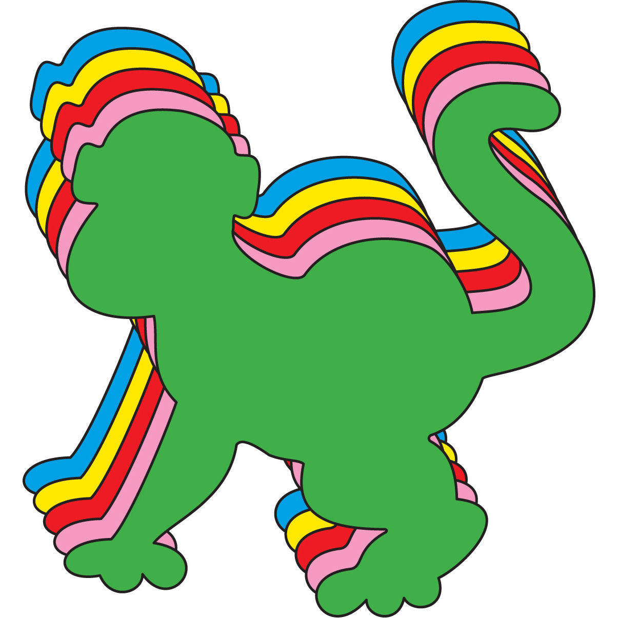 SHAPES ETC. Large Assorted Color Creative Foam Cut-Outs - Monkey