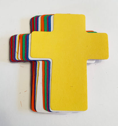 SHAPES ETC. Cross Assorted Color Creative Cut-Outs- 5.5"