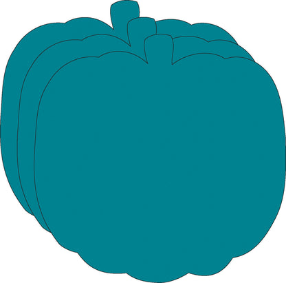 SHAPES ETC. Small Single Color Cut-Out - Teal Pumpkin