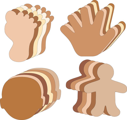 SHAPES ETC. Large Cut-Out Set - Multicultural Body Parts