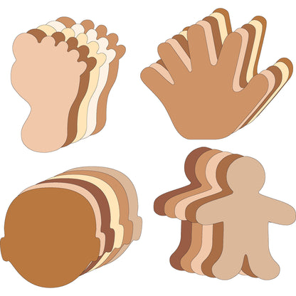 SHAPES ETC. Small Cut-Out Set - Multicultural Body Parts