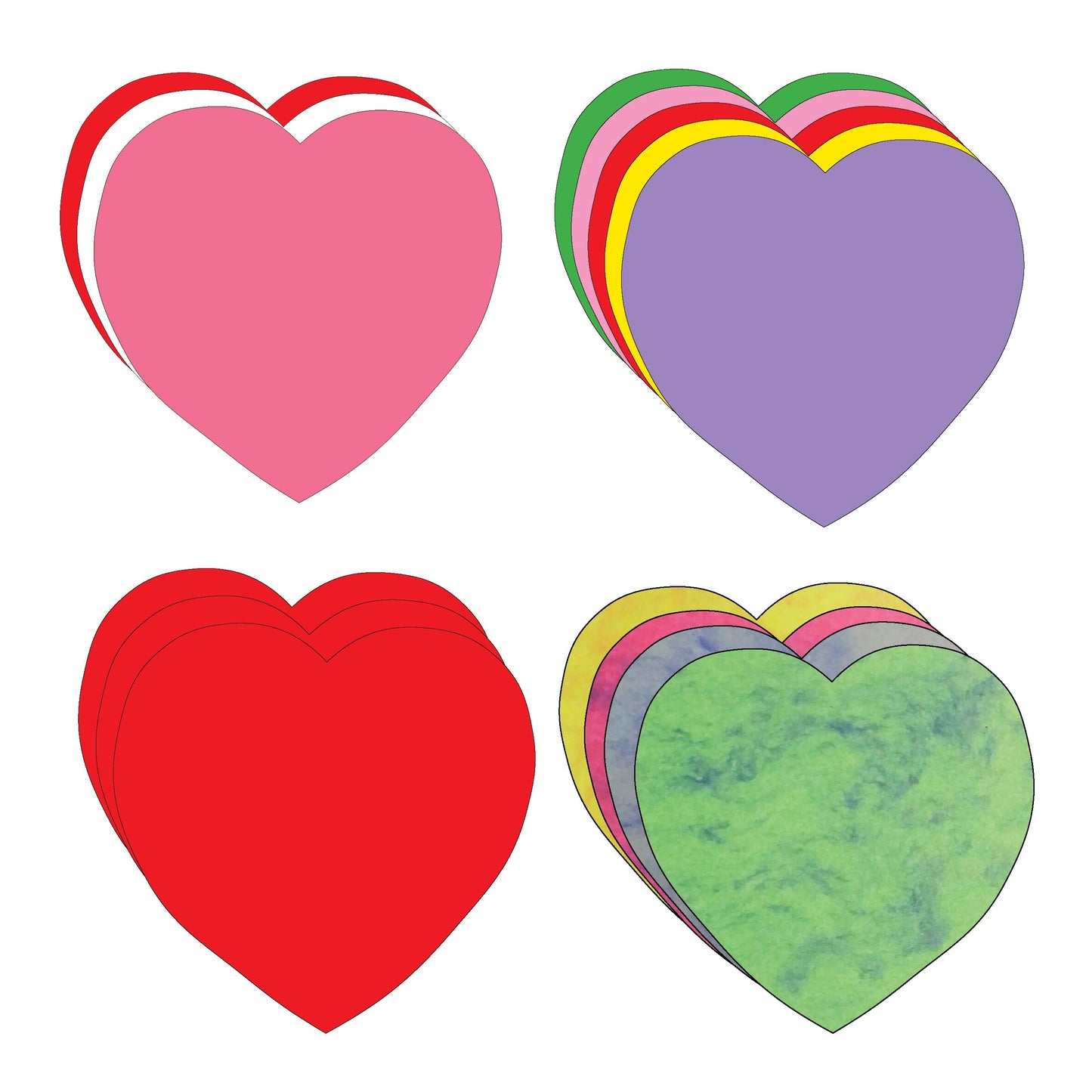 SHAPES ETC. Large Cut-Out Set - Valentine's