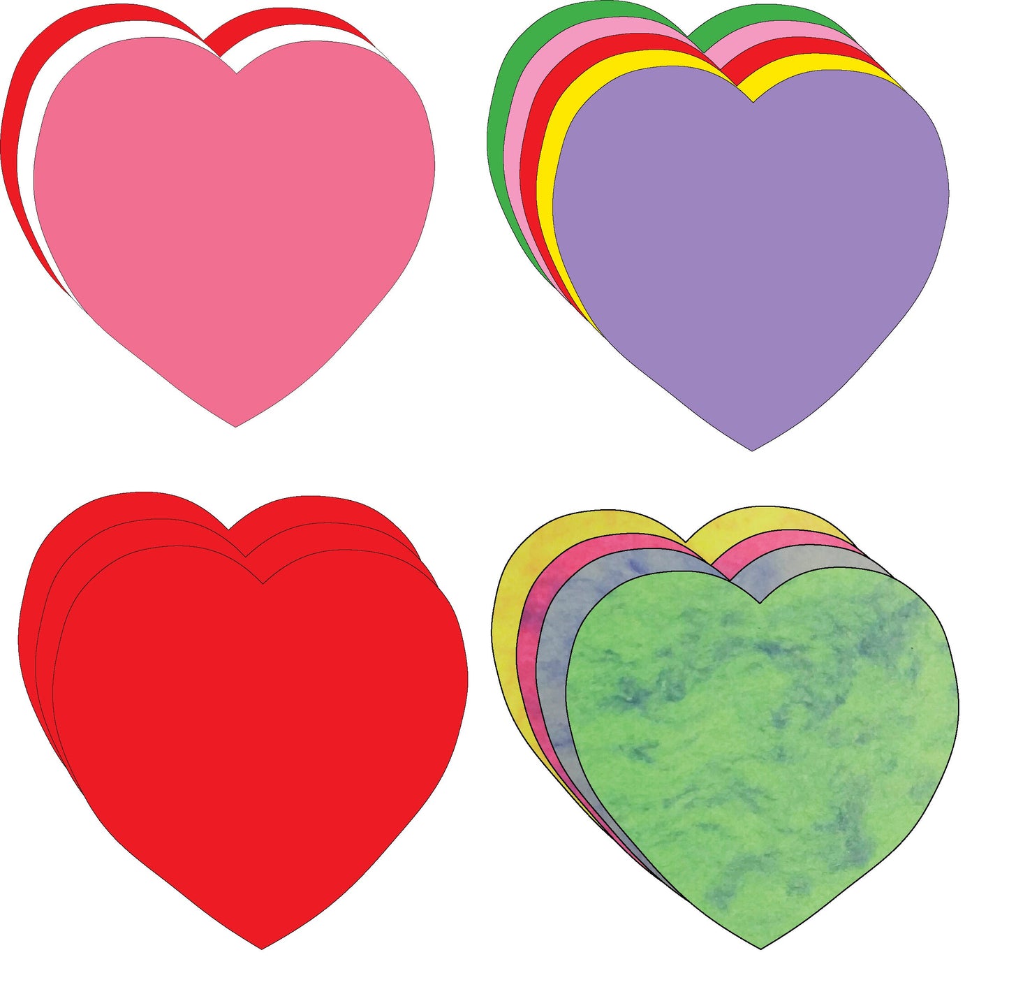 SHAPES ETC. Small Cut-Out Set - Valentine's