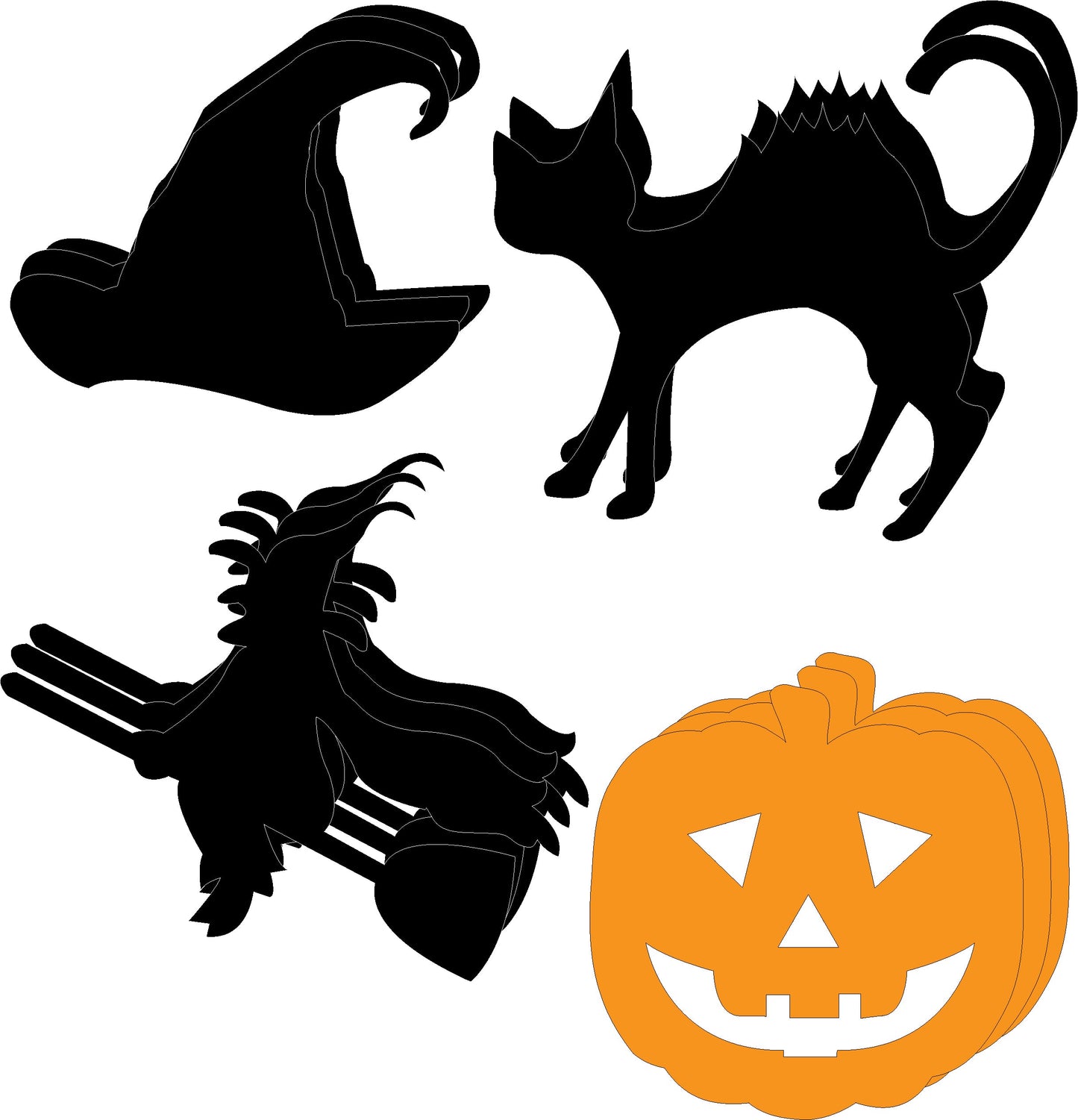 SHAPES ETC. Large Cut-Out Set - Halloweenie