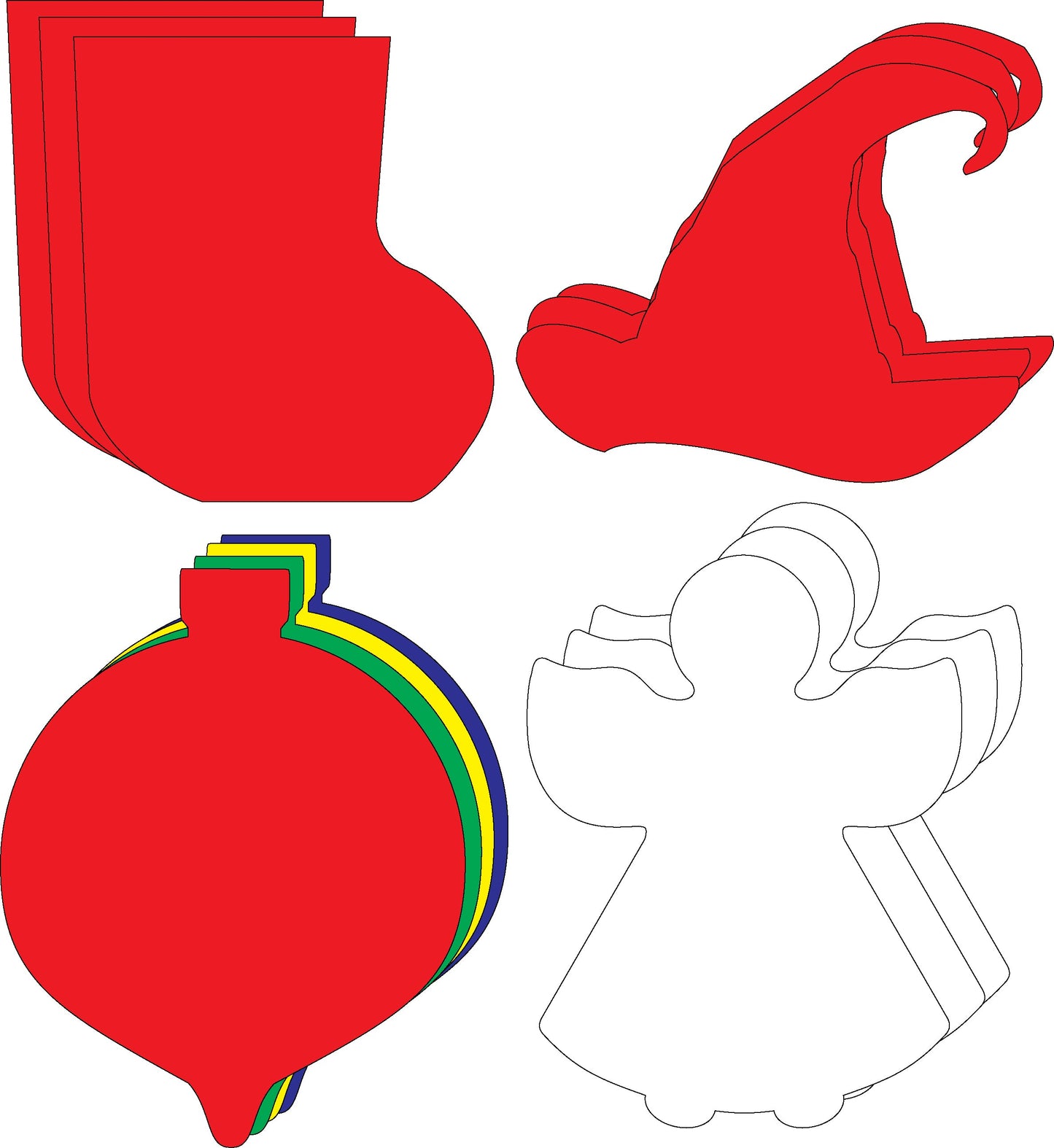SHAPES ETC. Large Cut-Out Set - Christmas