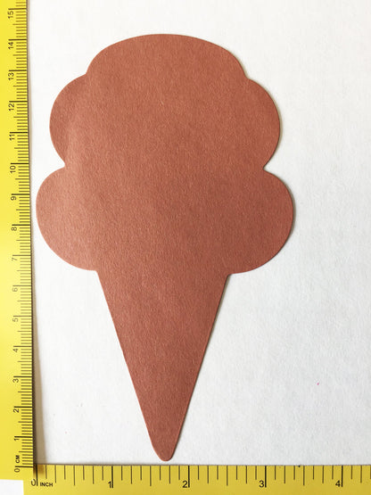 SHAPES ETC.  Neapolitan Ice Cream Cone Large Tri-Color Creative Cut-Outs- 5.5”