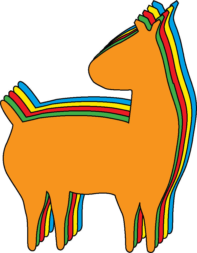 SHAPES ETC. Small Assorted Color Creative Cutout- Llama