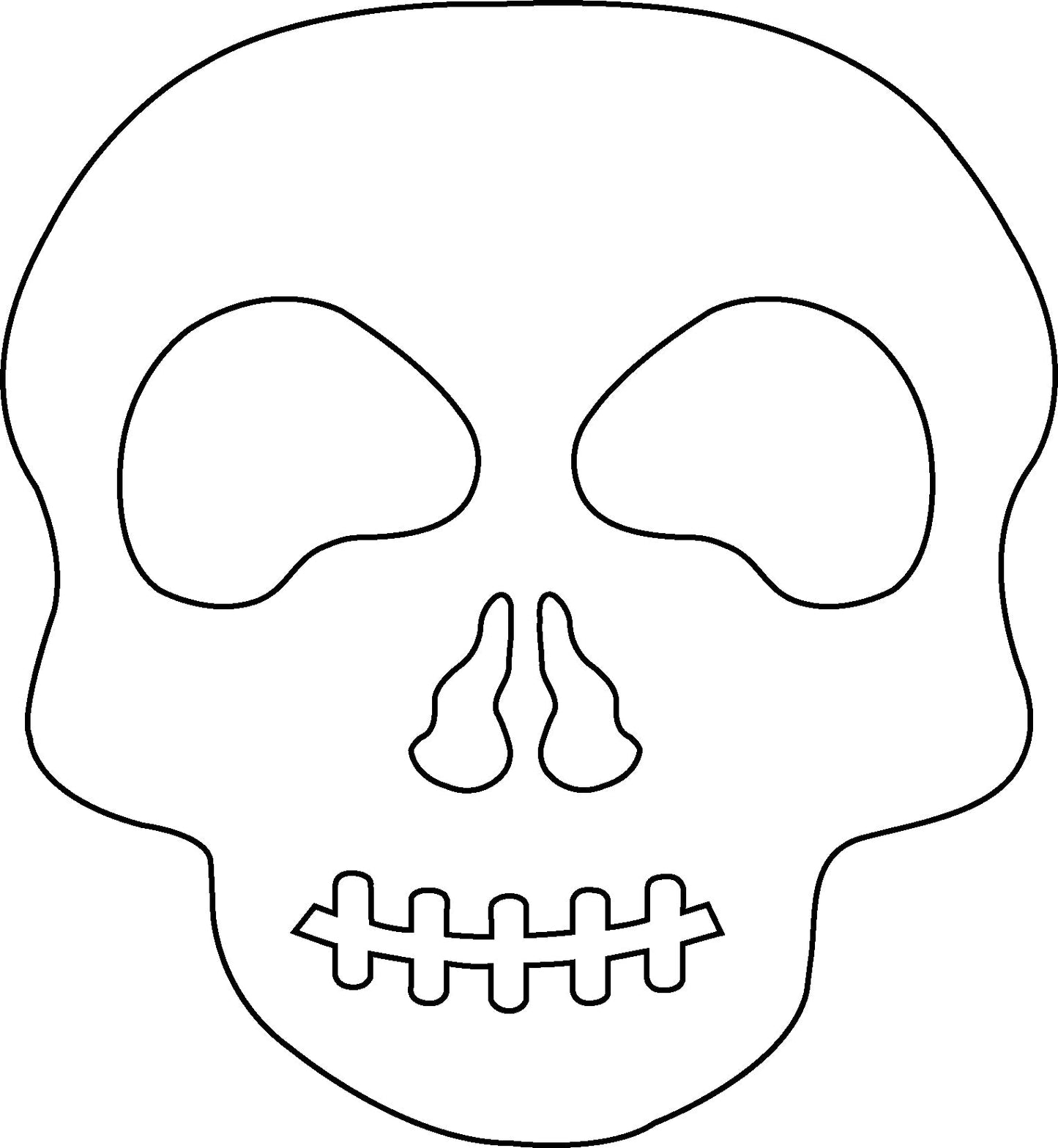 SHAPES ETC.  Large Single Color Cut-Out - Skull