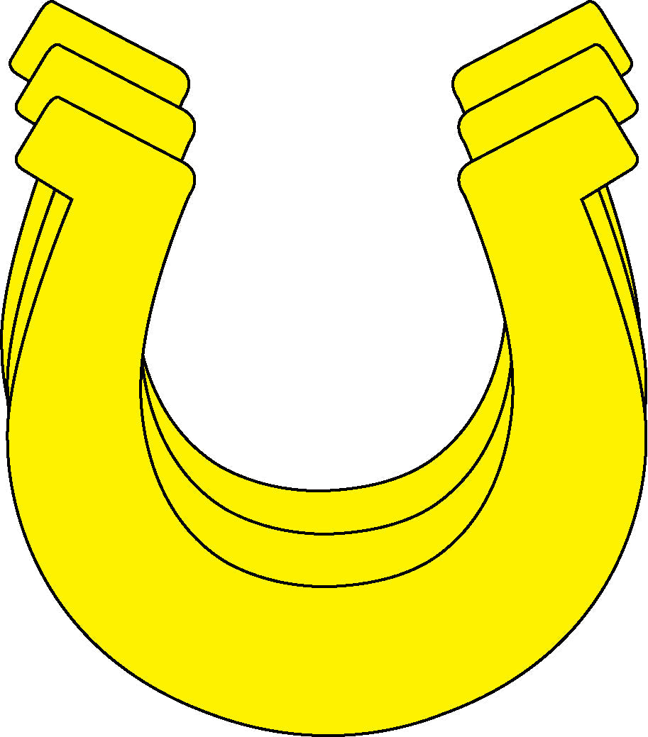 SHAPES ETC. Horseshoe Single Color Creative Cut-Outs- 3"