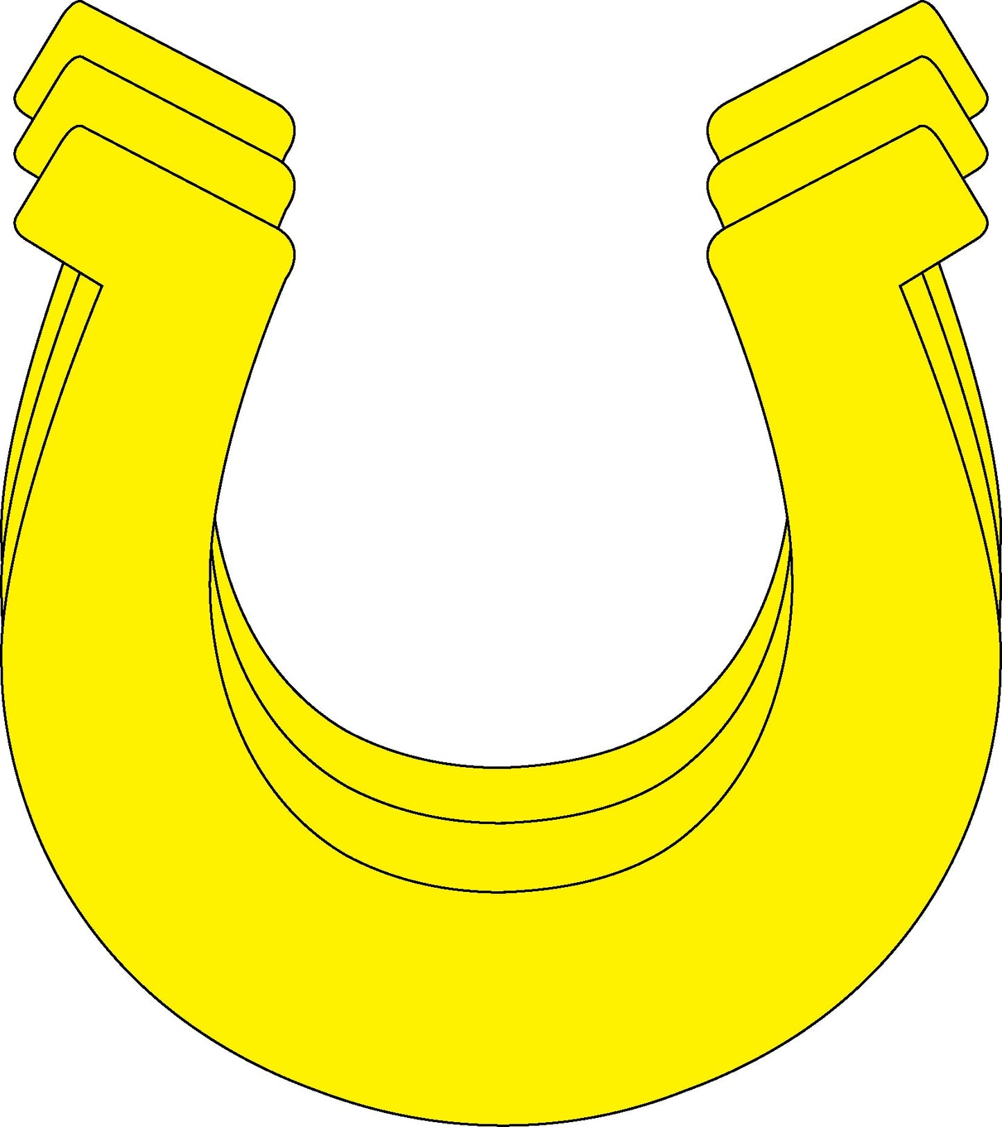 SHAPES ETC.  Horseshoe Single Color Creative Cut-Outs- 5.5”
