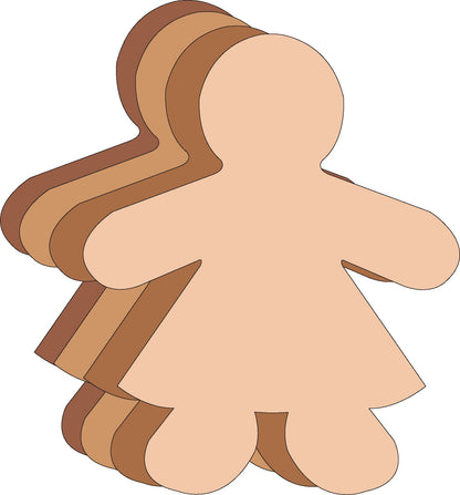 SHAPES ETC. Girl Multicultural Creative Cut-Outs- 5.5”