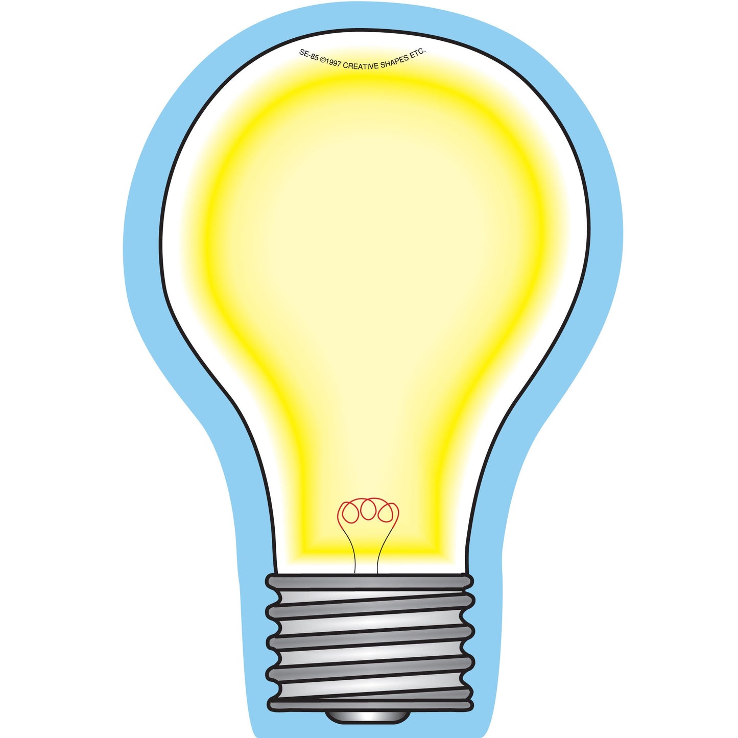 SHAPES ETC. Large Notepad - Light Bulb