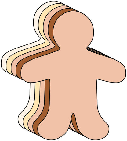 SHAPES ETC. Person Multicultural Creative Cut-Outs- 5.5”