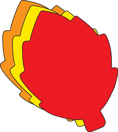 SHAPES ETC. Leaf Tri-Color Creative Cut-Outs- 5.5"