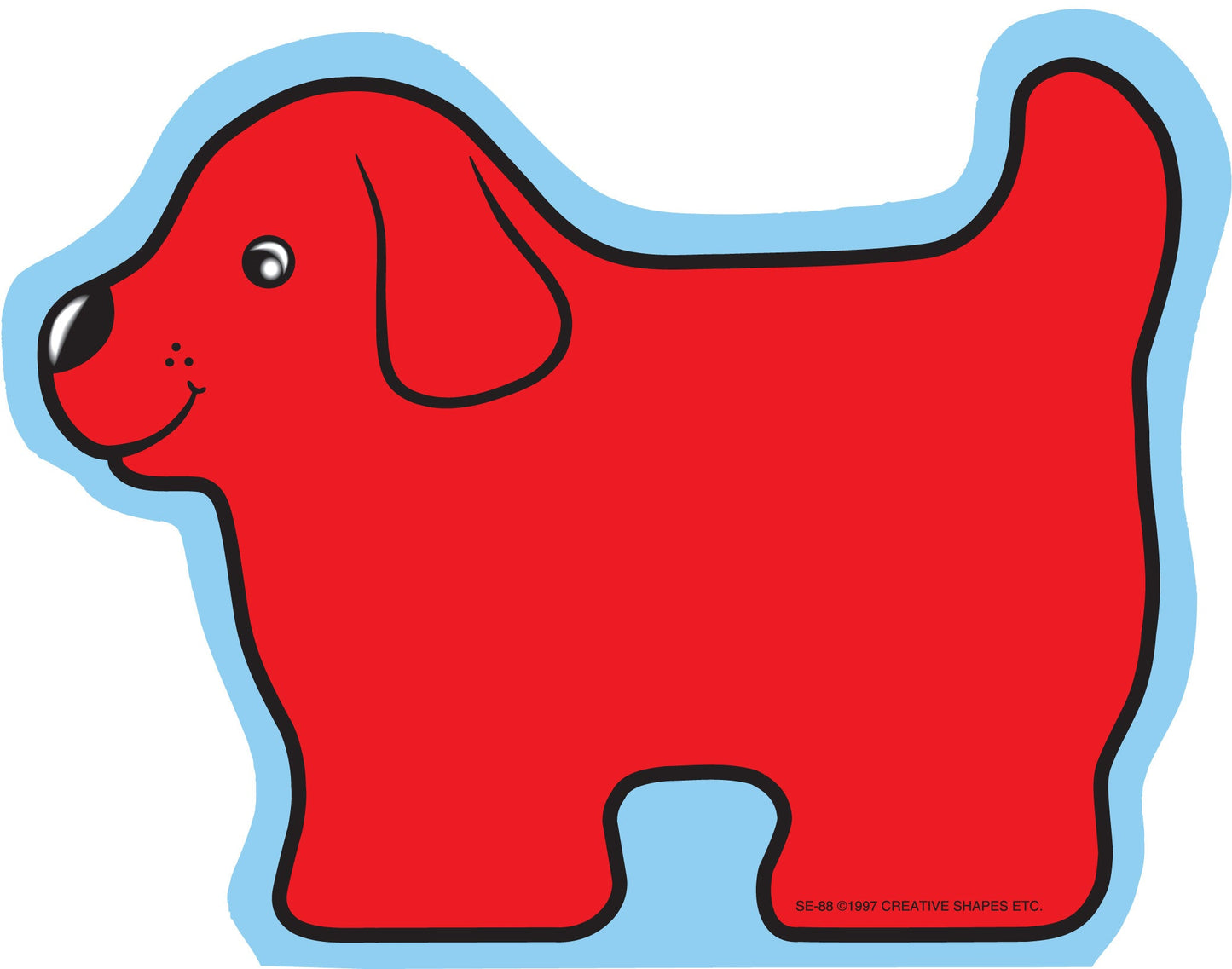 SHAPES ETC. Large Notepad - Red Dog