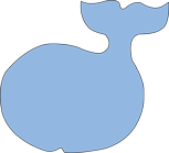 SHAPES ETC. Sticky Shape Notepad - Whale