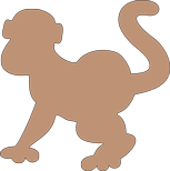 SHAPES ETC. Sticky Shape Notepad - Monkey