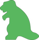SHAPES ETC. Sticky Shape Notepad - Dinosaur