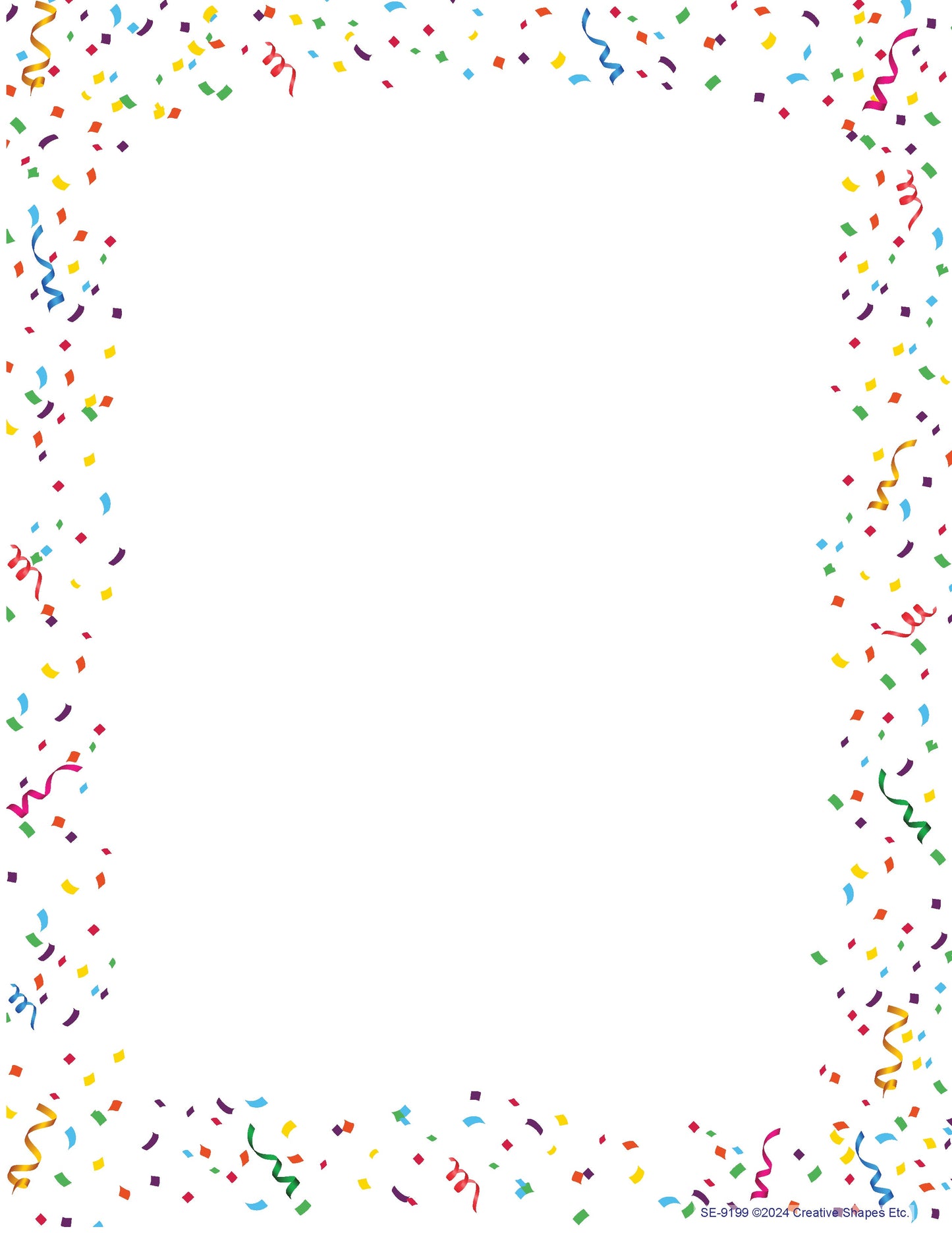 SHAPES ETC. Designer Paper - Confetti (50 Sheet Package)