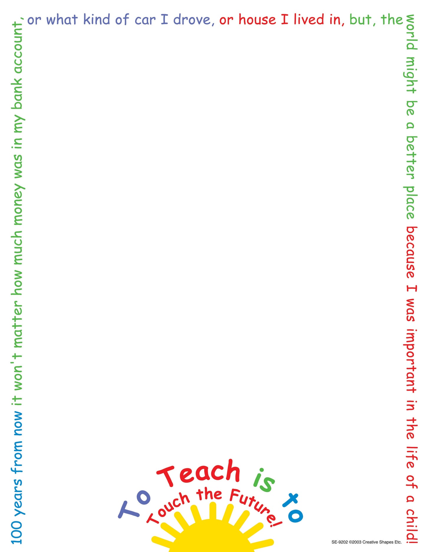 SHAPES ETC.   Designer Paper - Touch the Future (50 Sheet Package)