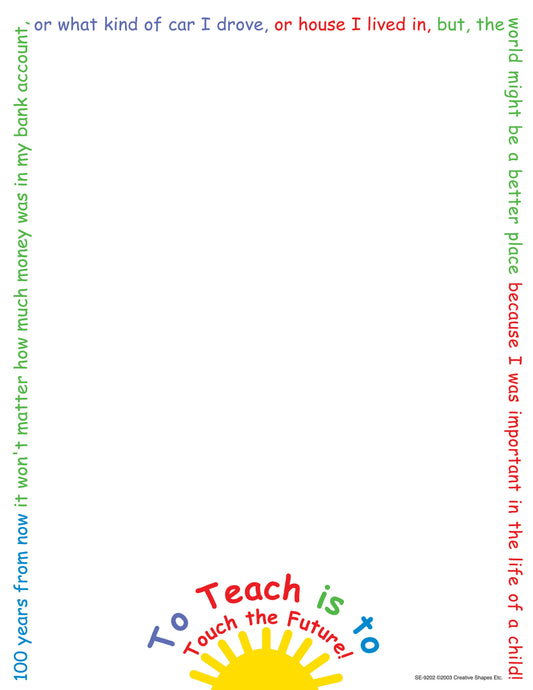 SHAPES ETC.   Designer Paper - Touch the Future (50 Sheet Package)