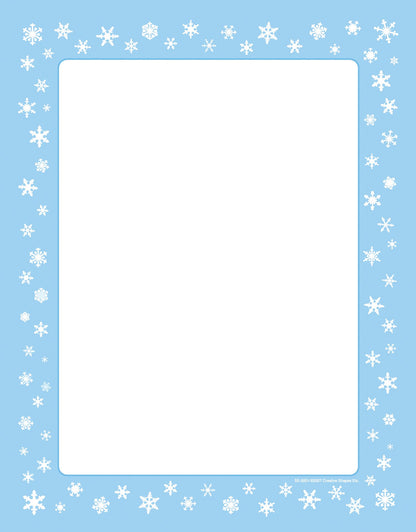 SHAPES ETC. Designer Paper - Snowflakes (50 Sheet Package)