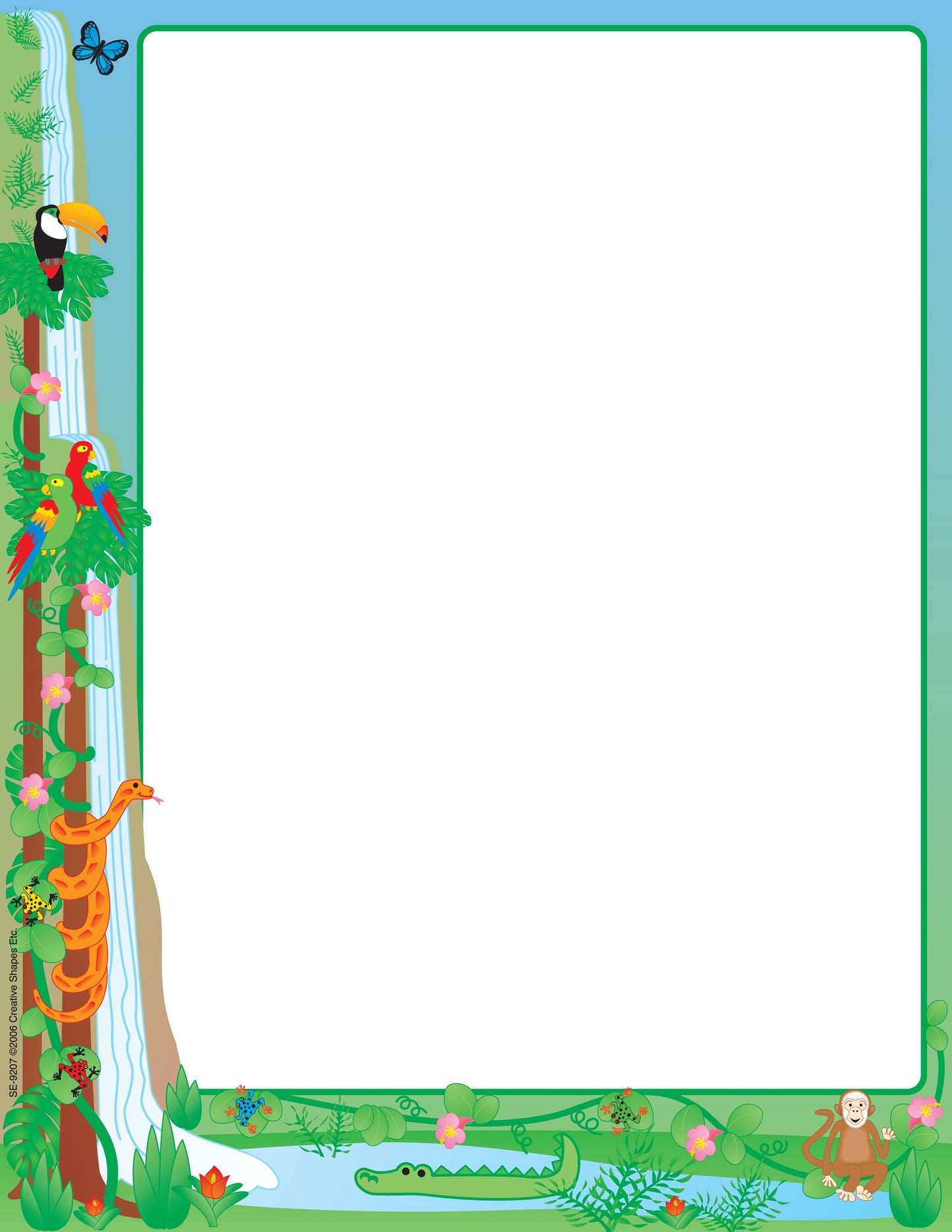 SHAPES ETC.   Designer Paper - Rainforest (50 Sheet Package)