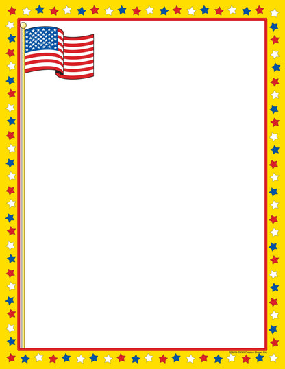 SHAPES ETC. Designer Paper - Patriotic (50 Sheet Package)