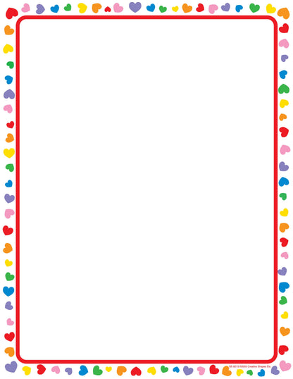 SHAPES ETC.   Designer Paper - Heart (50 Sheet Package)