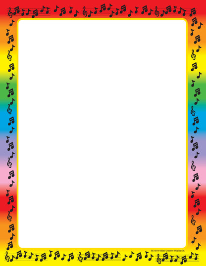 SHAPES ETC.   Designer Paper - Music (50 Sheet Package)