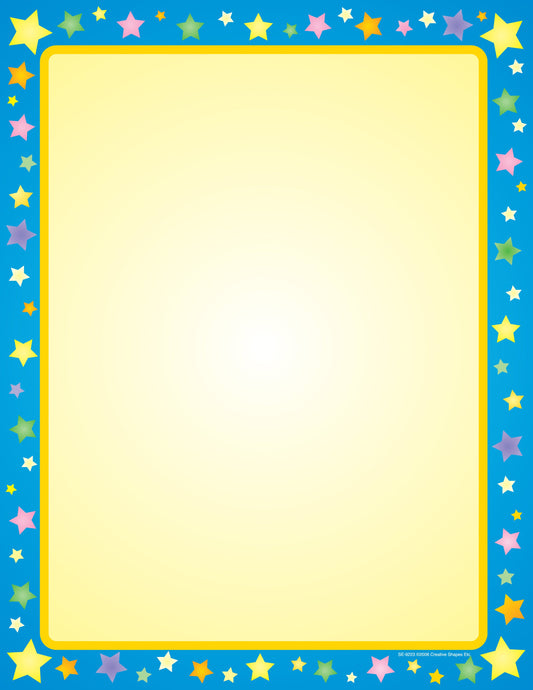 SHAPES ETC.   Designer Paper - Multi Star (50 Sheet Package)