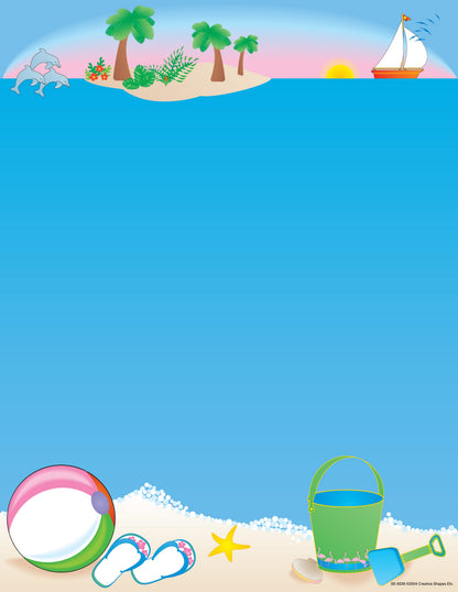 SHAPES ETC. Designer Paper -  Beach (50 Sheet Package)