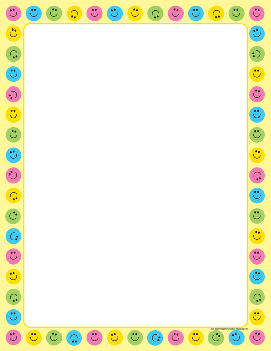 SHAPES ETC.   Designer Paper - Smile (50 Sheet Package)