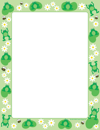 SHAPES ETC.   Designer Paper - Frog (50 Sheet Package)
