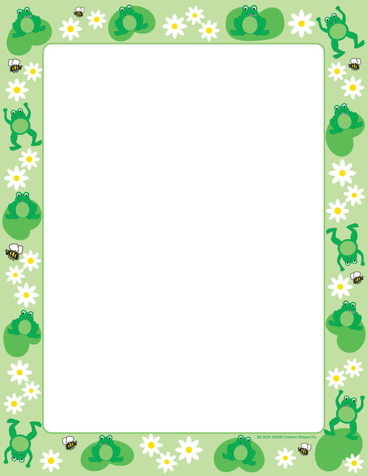 SHAPES ETC.   Designer Paper - Frog (50 Sheet Package)