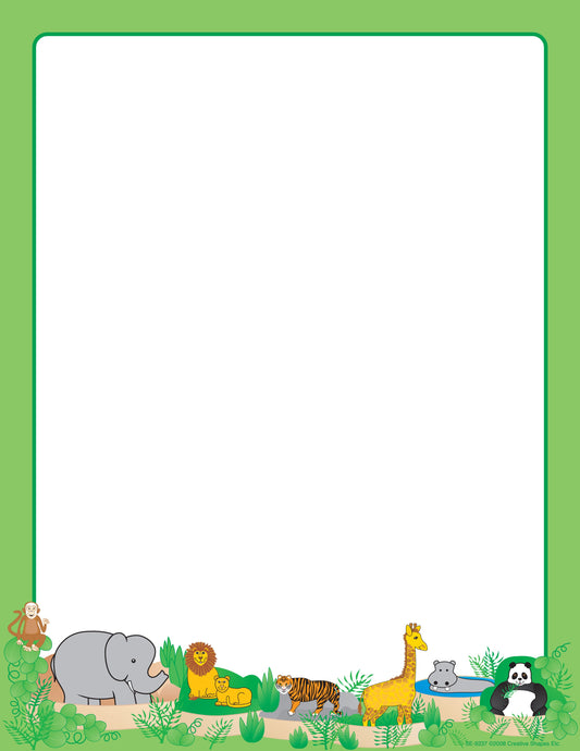 SHAPES ETC.   Designer Paper - Zoo (50 Sheet Package)