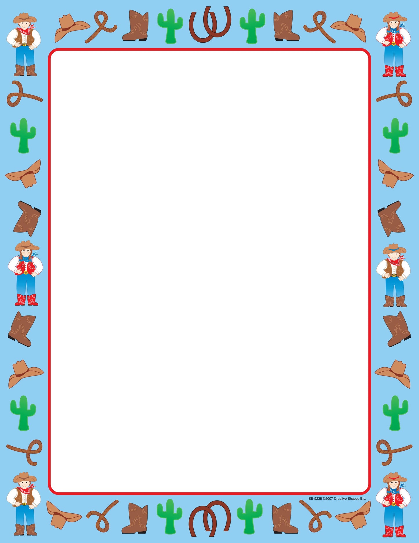 SHAPES ETC. Designer Paper - Western (50 Sheet Package)