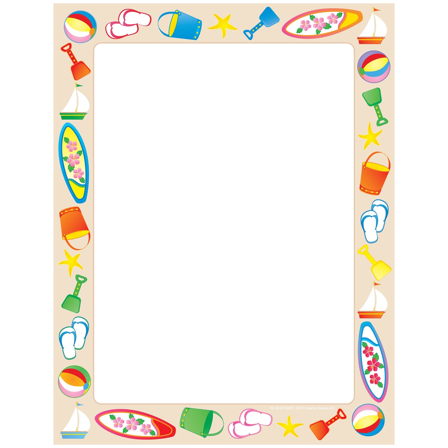 SHAPES ETC. Designer Paper - Surf's Up (50 Sheet Package)