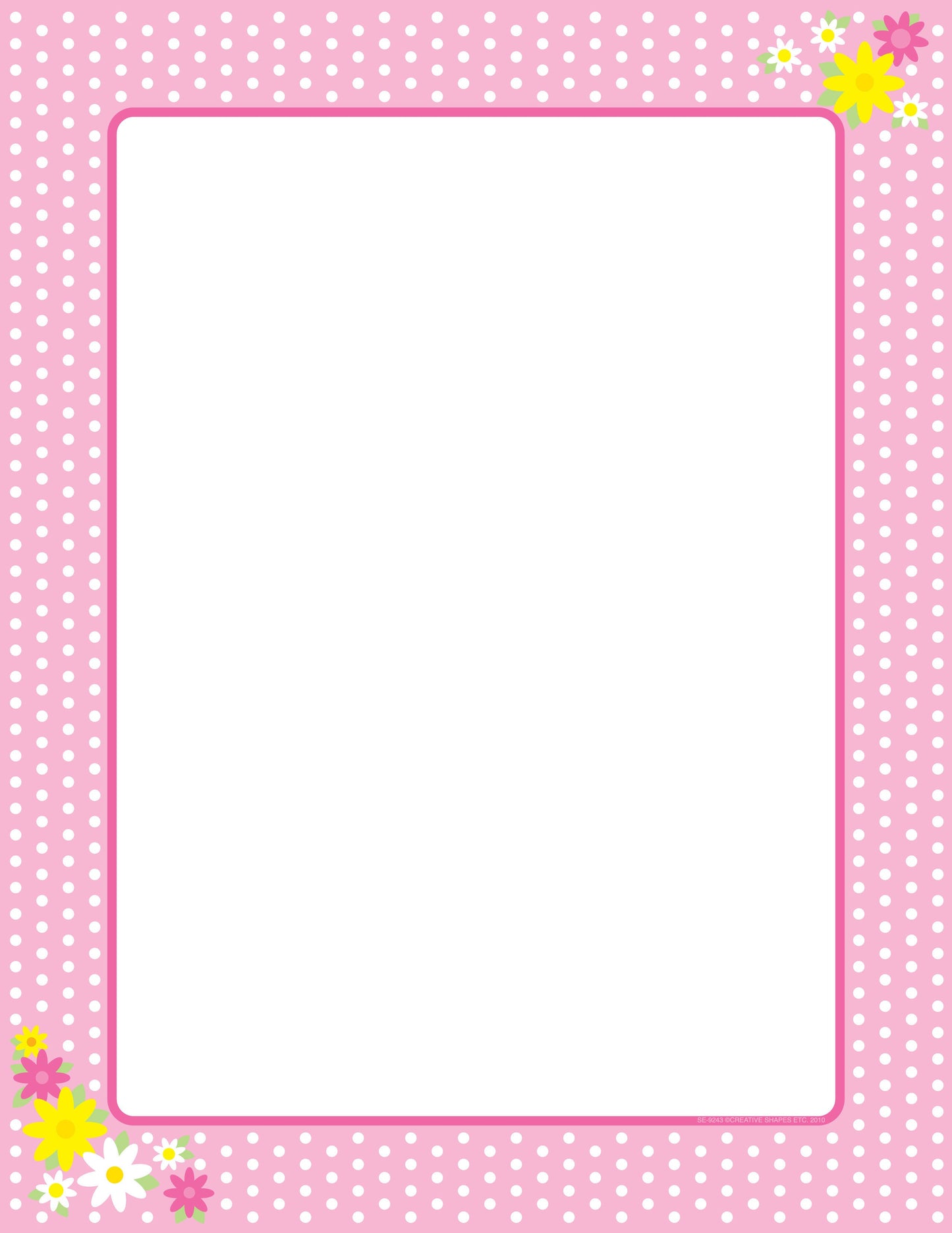 SHAPES ETC. Designer Paper - Pink Polka Dots (50 Sheet Package)