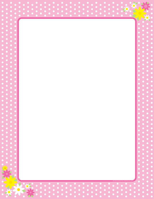SHAPES ETC. Designer Paper - Pink Polka Dots (50 Sheet Package)